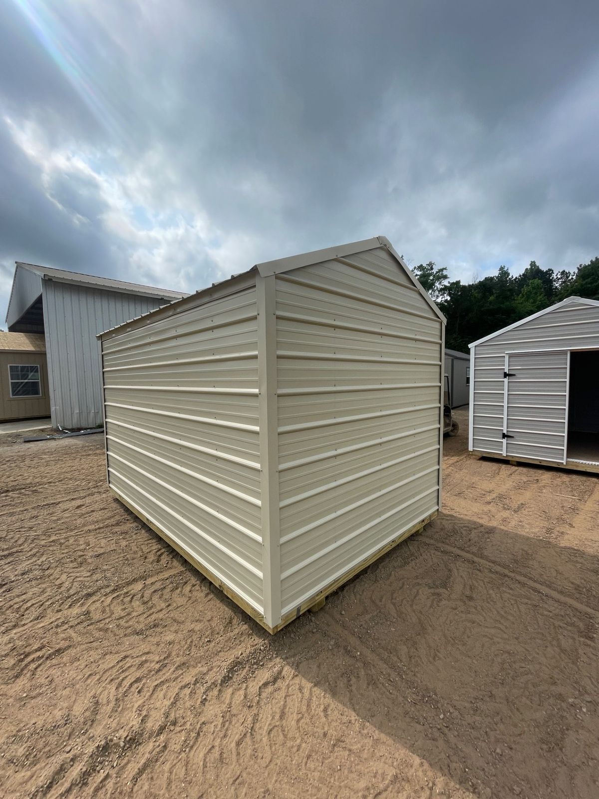Metal utility shed